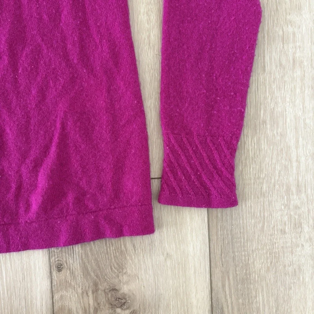 Charter Club 100% Cashmere Open Front Cardigan Sweater Fuchsia Berry XS